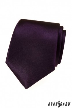 Pánská svatební kravata tmavě fialová